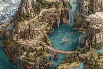 design high quality fantasy and historical maps