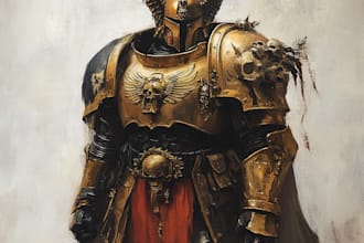paint your warhammer 40k character illustration