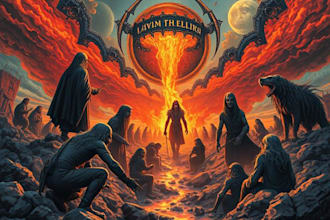 design a metal album cover artwork or music album cover