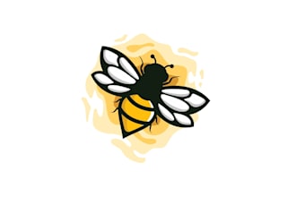 make modern minimalist business bee logo design