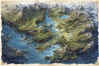 design fantasy map illustration fantasy city map world map