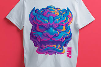 create t shirt design, japanese art