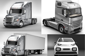 do 3d car model with interior design for video games, ar, and car configurators