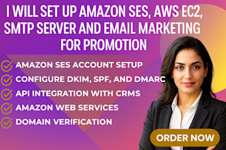 set up amazon ses, AWS ec2, SMTP server and email marketing for promotion