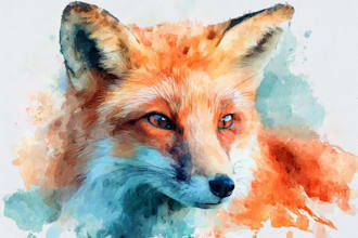 do custom watercolor paint illustration or clipart