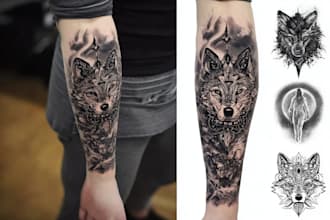 design a unique realistic tattoo for you