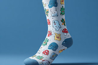 draw a unique socks design for your brand