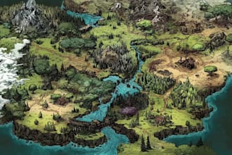 create a high quality fantasy map