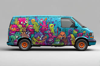 make awesome car wrap design or racing car wrap