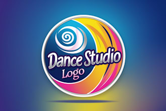 design dance studio mascot logo with unlimited revision