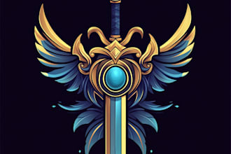 draw a medieval, fantasy, rpg gaming logo