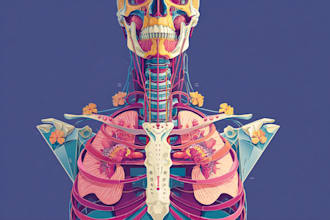 draw anatomy and medical vector illustration