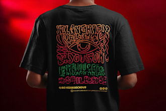 do an eye catching typography tshirt design