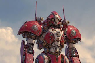 make good mecha and anime in very detail concept