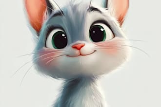 draw pet portrait into cartoon