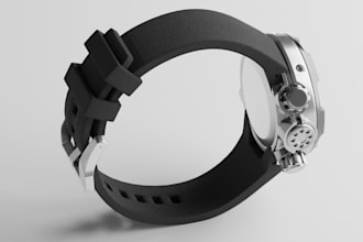 create 3d watch model, watch animation, 3d watch rendering, cgi animation