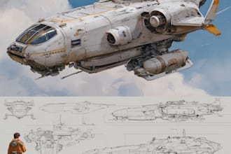 create a spaceship or vehicle design for you