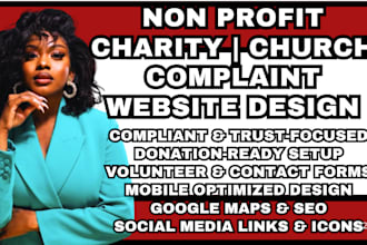 build a compliant, donation ready website for your nonprofit, charity or church
