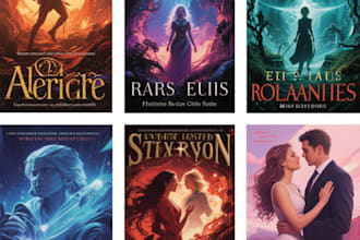 create a stunning fantasy or scifi book cover for you