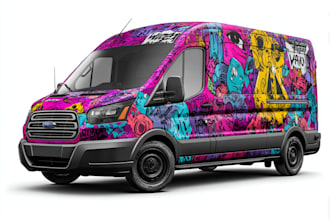 do professional car wrap design, vehicle wrap design