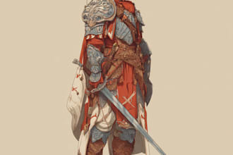 paint your dark fantasy dnd character illustration