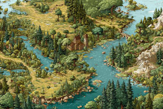 design a custom fantasy, dnd, game, rpg, or book world map