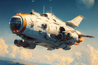 create spaceship concept art for you