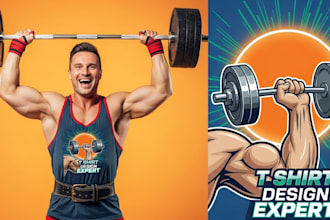 design a custom gym fitness workout t shirt for you