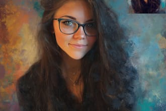 paint digital oil paintings with thick textures