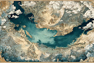 make fantasy map illustration for dnd, novels