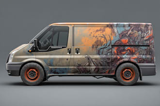 make itasha car wrap design, racing car wrap, car wrap