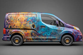 create  attractive racing car design, racing car wrap