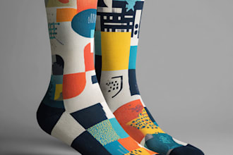 design a streetwear socks mockups for your brand