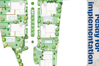 deliver custom 2d landscape  plans for your outdoor space