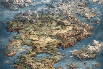 draw a custom map for fantasy, scifi, book or boardgame