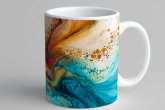 do custom typography coffee mug design or coffee mug design