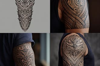 design a polynesian maori tribal tattoo
