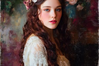 do classical baroque oil painting portrait and illustration