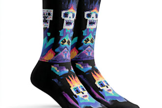 create sock machine design or redraw it in bmp