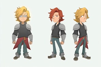 design a 2d cartoon character