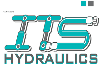 make an modern super exavator, construcation, hydraulic logo