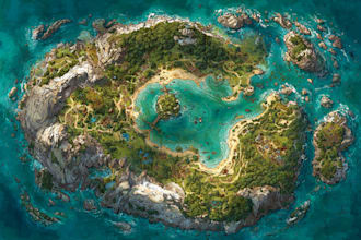 draw high quality professional fantasy map for dnd campaign,
