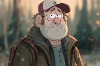 draw your portrait in the gravity falls cartoon style