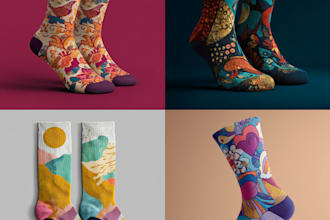 create beautiful socks design