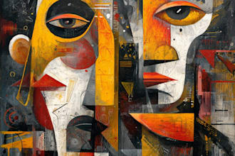 illustration expresionism art, graffity, abstract