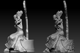 do professionally clean up and retopologize 3d scans