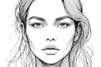 draw minimal continuous line vector art for you