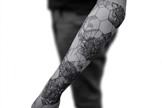 create sleeve tattoo design in geometric style