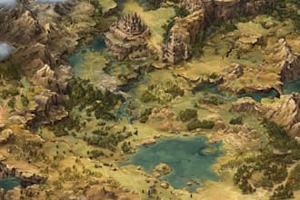 draw  fantasy map, site plan, plat map, site map, neighborhood and  fantasy map