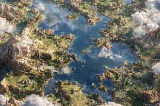 create a beautiful fantasy map in 4k for you
